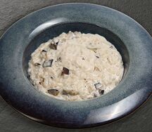 Ризотто с баклажанами и грибами