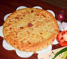 Осетинский пирог с мясом и болгарским перцем