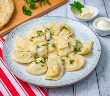 Вареники картошка и грибы