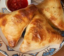 Самса с тыквой и мясом халяль