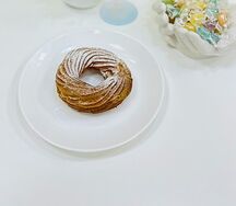 Кольцо с творогом и малиной