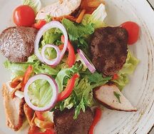 Салат с говядиной и курицой