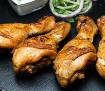 Голень куриная на углях