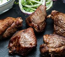 Мякоть баранья на углях