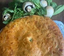 Пирог с грибами и сыром