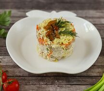 Грибная поляна с курицей