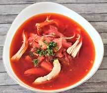 Борщ с курицей