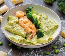 Паккери с креветками и брокколи