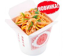 Лапша wok кальмары в соусе посычуански