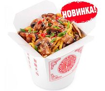 Лапша wok овощи с грибами соусе