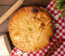 Осетинский пирог с курицей и грибами