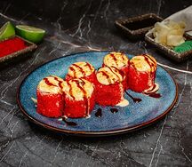 Запечённый ролл с креветкой и угрем