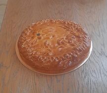 Пирог Курица с грибами и сыром