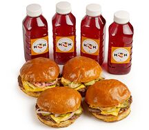 Комбо 4 бургера, 4 морса