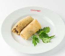 Блины с цыпленком и грибами