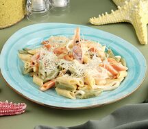 Паста с морепродуктами в сливочном соусе