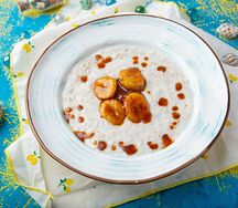 Овсяная каша с карамелизированными бананами