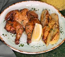 Фермерский цыпленок корнишон по-гречески