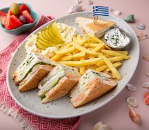 Клаб-сэндвич с лососем