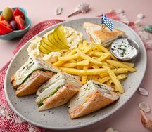 Клаб сэндвич с лососем