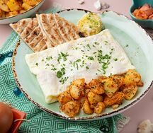 Омлет с лососем