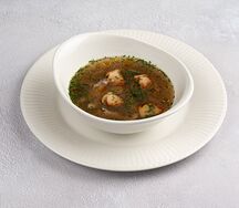 Суп с уткой и белыми грибами