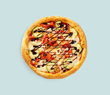 Пицца с креветками и цукини на белом тесте 28 см