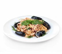 Спагетти с морепродуктами