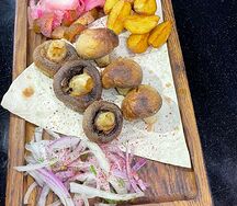 Шампиньоны на мангале