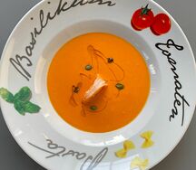 Тыквенный крем-суп с креветкой
