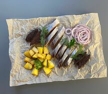 Сельдь с картофелем и луком