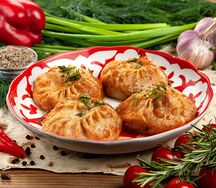 Жареные манты с бараниной