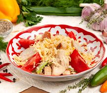 Салат Цезарь с курицей