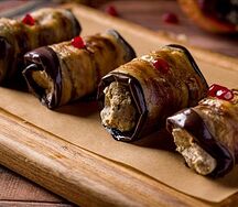 Баклажановые рулеты с орехами