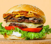 Чизбургер говяжий с грибами