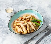 Тяхан с курицей