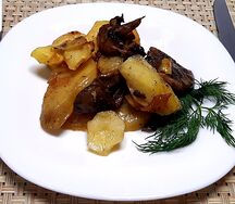 Жареная картошка с грибами