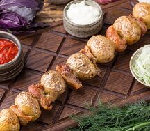 Картофель бейби на углях