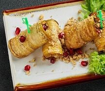 Рулеты из баклажанов