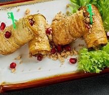 Рулетики из баклажанов