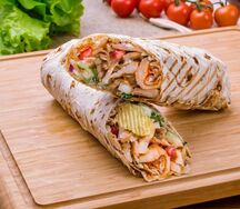 Шаурма с сыром и грибами