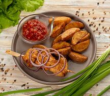 Куриный шашлычок с печеным картофелем