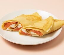 Блинчики с семгой и сливочным сыром
