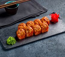 Запеченный сырный с лососем