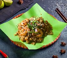 Рис с креветками в соусе унаги