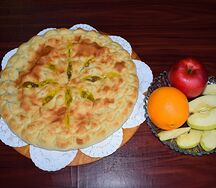 Осетинский пирог с яблоками и апельсином