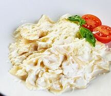 Макарошки с сыром моцарелла