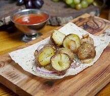 Картофель молодой с курдюком