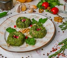 Пхали из стручковой зеленой фасоли с орехом