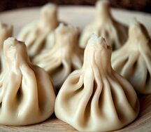 Хинкали с говядиной и бараниной